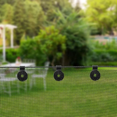 Artibetter 30pcs Reusable Mesh Buckle and Film Clip for Garden Greenhouse, Non-slip Agricultural Net Clamp Set and Square Clips for Sunshade and Bird Net Fixing