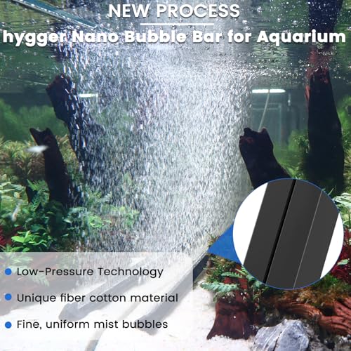 hygger Weighted Nano Mist Bubble Wall Bar, 31.5" Self-Sinking ABS Air Stone Strip with Gentle Oxygen Diffuser for Freshwater & Marine Aquarium, Hydroponics - size: 31.5 Inch