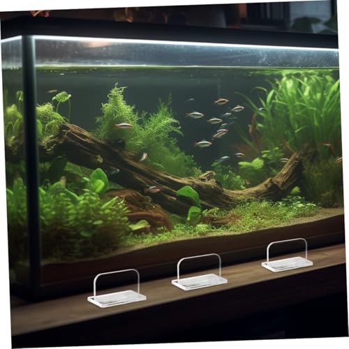 Ciieeo 6pcs Clear Acrylic Aquarium Lid Handles Grip for Fish Tank Replacement Easy Installation Fit for Aquariums Heavy Duty Fish Tank Lid Holders