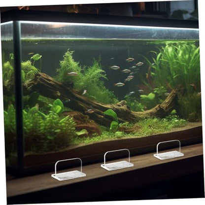 Ciieeo 6pcs Clear Acrylic Aquarium Lid Handles Grip for Fish Tank Replacement Easy Installation Fit for Aquariums Heavy Duty Fish Tank Lid Holders