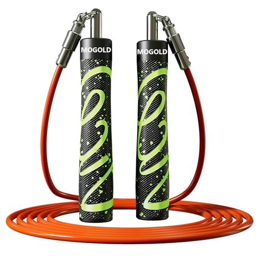 Weighted Jump Rope for Men Women -Interchangeable 1/5lb 1/4lb 1/2lb Heavy jump ropes - 360 Degree Spin - Length Adjustable,Ergonomics Leather Grip Skipping Rope for Fitness Weight Loss & More - color: T64 Green