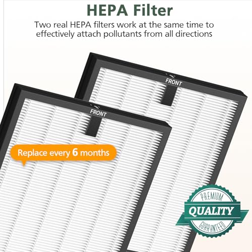 HY4866 Replacement Filter Compatible with MORENTO HY4866, WESTHEY HY4866, YIOU M1 Air Purifier, 3-in-1 H13 Ture HEPA Filters (Extra 4 Pre-filter) Enhanced Version for HY4866, 4 Pack