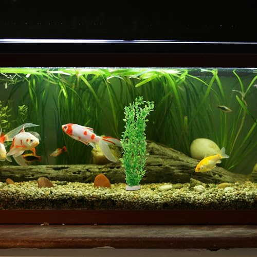 Aquarium Decoration,Plastic Plant Decoration for Aquarium Fish Tank 20Inch (Green)