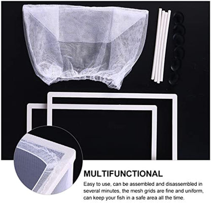 FOMIYES 3pcs Isolation Box Network for Fish Tank Small Fishing Net Suction Cup Fish Brooder