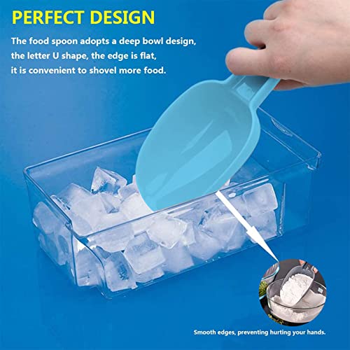 3 in 1Ice Scoop Set, Multi Purpose Plastic Kitchen Scoops Canisters, Ice Scooper for Freezer, Rice, Canisters, Flour, Dry Foods, Candy, Pop Corn, Coffee Beans and Pet Food