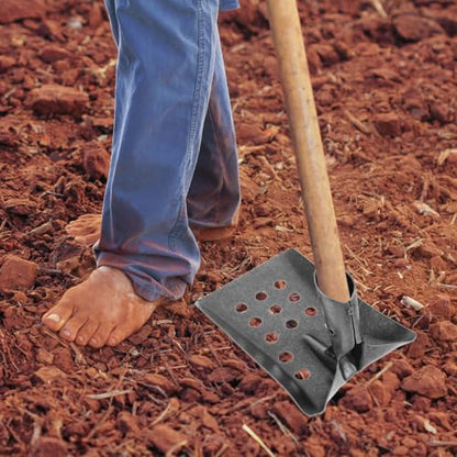 Toddmomy Sewer Shovel Mud Sifting Shovel with 1.5Cm Holes Multi-Use Drain Scoop Tool for Catch Basin Ditch Garden Cleaning 9.44X5.90X5.51 Inch