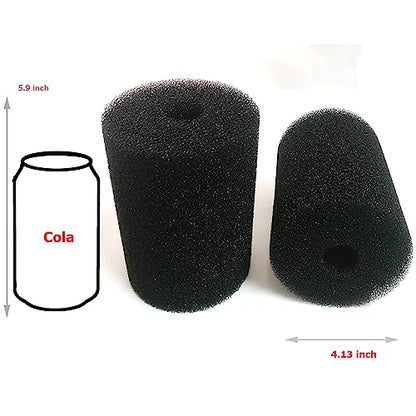 3 Pack Foam Filter Sponges for Canister Filters for Aquaclear 70/110 Filters X-Large Overflow Filter Box Intake Round Pre-Filter 5.91" x 4.13"