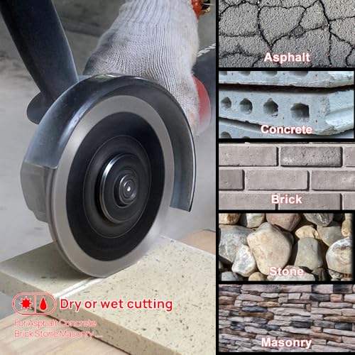 Sandwich Tuck Point Blade - 4-1/2 Inch Mortar Raking Crack Chaser Dual Diamond Blade 7/8"-5/8" Arbor for Mortar Removal,Grout Concrete Asphalt Surfaces Repair,Masonry Brick Stone Cutting - size: Blade 4.5"(115mm)