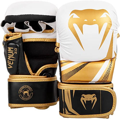 Venum Challenger 3.0 Sparring Gloves - color: White/Black/Gold, size: Large-X-Large