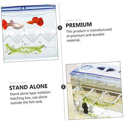 Toddmomy 1pc Stand Alone Fish Hatching Box Isolation Breeding Tank for Small Fish Self-Floating Design Prevents
