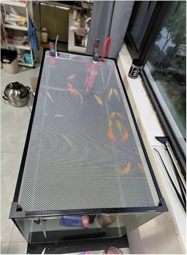 Aquarium Anti-Jump Cover， DIY Fish Tank Top Cover/Anti-Jumping Net with Magnetic Edges(L39.4xW13.8in(100x35cm))