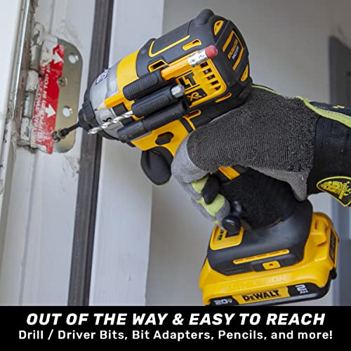 Spider Tool Holster - BitGripper v2 - Pack of Two - High Strength 3M Adhesive Drill add-on for Easy Access to six Driver bits on The Side of Your Power Drill or Driver! - color: (2) Bitgripper V2