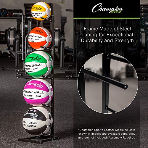 Champion Sports Medicine Ball Storage – Durable Racks & Trees for Organized Gym, Fitness & Sports Storage - style: Medicine Ball Tree