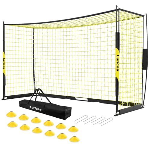 Soccer Goal 12×6 ft /16×7 ft Portable Soccer Goals Net for Backyard - color: 16×7FT Black