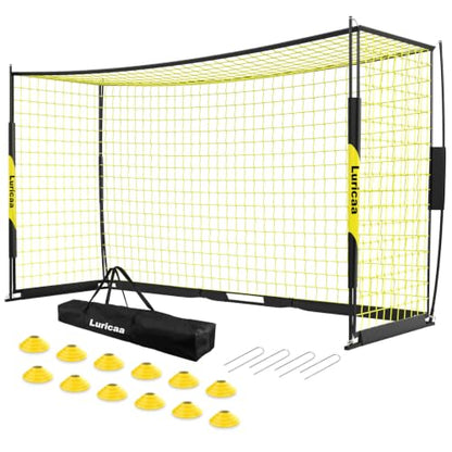 Soccer Goal 12×6 ft /16×7 ft Portable Soccer Goals Net for Backyard - color: 16×7FT Black