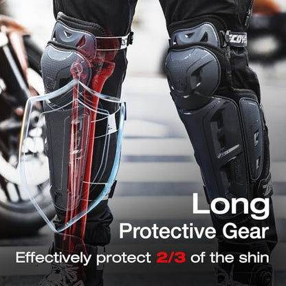 Scoyco Motorcycle Knee Pads CE Level 1 Protective Knee Shin Riding Gear Adult