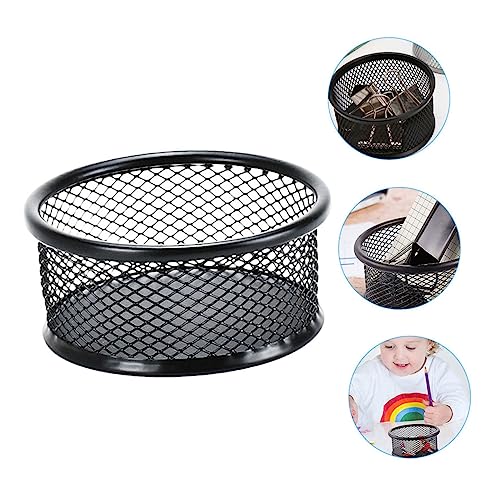 Alipis Mesh Paperclip Storage Container Lid Office Desk Organizer for Iron Paper Clips 1-Piece Multi-Purpose Holder for School and Office Supplies