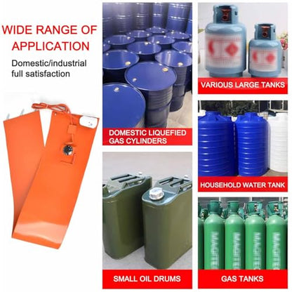 Drum Pail Heater Pad Band ， Oil Drum and LPG Tank Heating Belt(Digital Display,200L 1740 * 125mm 1000W)