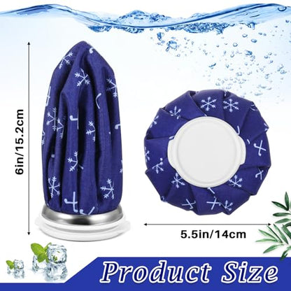 Honoson Reusable Ice Bags Hot Cold Therapy Leakproof,Snowflakes Style | Screw Cap Leak-proof Seal, For Injuries Swelling Bruises Fever, Soft Breathable Fabric Stays Flexible, Wide Opening Easy Fill - style: Snowflakes Style