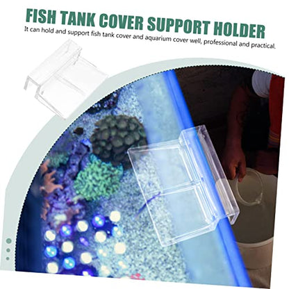 10Pcs Transparent Aquarium Cover Support Racks Easy Install Fish Tank Brackets for Accessories for Fish Tanks and Aquariums