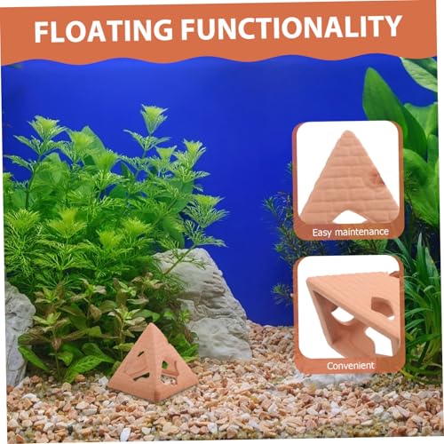 POPETPOP Aquarium Hiding Cave Shrimp Hideout Fish Breeding Box Decorative Fish Tank Accessory Ceramic Hiding Cave