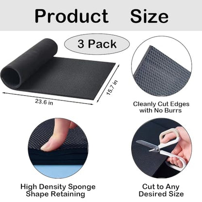 3 Pack Aquarium Leveling Mat Bulk, 23.6x15.7 Inch Fish Tank Pad with Non-Slip for 10 Gallon Fish Tank, 1/4 Inch Thick Waterproof Compressible Neoprene Mat for Under Tank, Tank Base Cushion - color: 3 Pack(23.6x15.7 Inch)