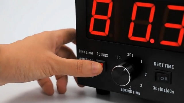 Professional Gym Timer with Led Display and Adjustable Sound Classic Boxing Interval Timer Selectable Training Time for Muay Thai (Green) - color: Green