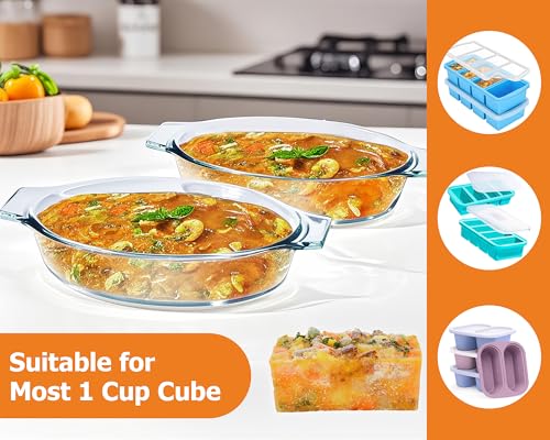Mini Casserole Dish Oval 2 Pack, 13oz Glass Baking Dish, Banana Split Bowls, Single Serving, Individual Bakeware Baking Pans for Oven Microwave Air Fryer, Clear Prep Bowls - size: Mini-Oval