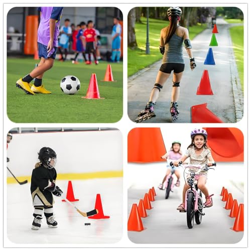 ANSLYQA Soccer Cones 9 Inch 20 Pack - color: 5 Colors