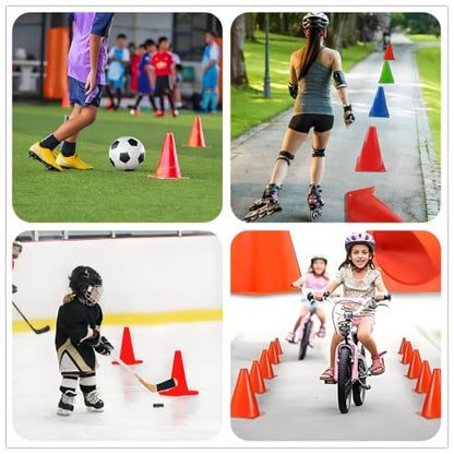 ANSLYQA Soccer Cones 9 Inch 20 Pack - color: 5 Colors