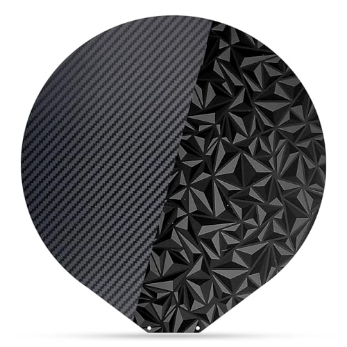 Round 270mm in Diameter Flsun T1 Pro,Super Racer Build Plate Double Sided Flexible Spring Steel PEO PET Sheet for FLSN Super Racer,QQ,QQ-S,QQ-S-Pro Printer - size: round 270mm, style: Black PEO+PET
