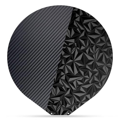 Round 270mm in Diameter Flsun T1 Pro,Super Racer Build Plate Double Sided Flexible Spring Steel PEO PET Sheet for FLSN Super Racer,QQ,QQ-S,QQ-S-Pro Printer - size: round 270mm, style: Black PEO+PET
