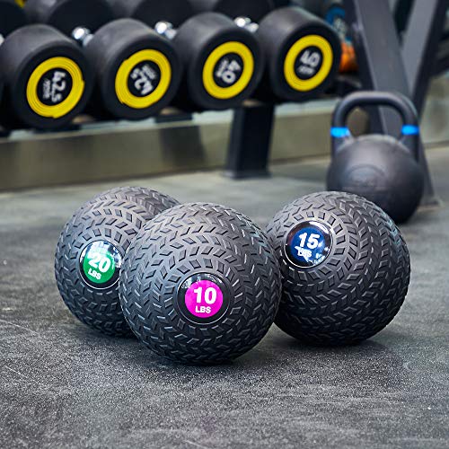 Fitvids Slam Medicine Wall Balls Workout Exercise Fitness Weighted Balls for Cross Training, Strength and Conditioning Exercises, Cardio and Core Workouts - style: 10 Pounds