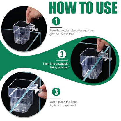 8 PCS Hanging Aquarium Plant Holder with Hook, Fish Tank Plant Holders with Hole, Top Aquatic Planter Hanging Pot for Hydroponic Water Feature, Aquarium Accessories