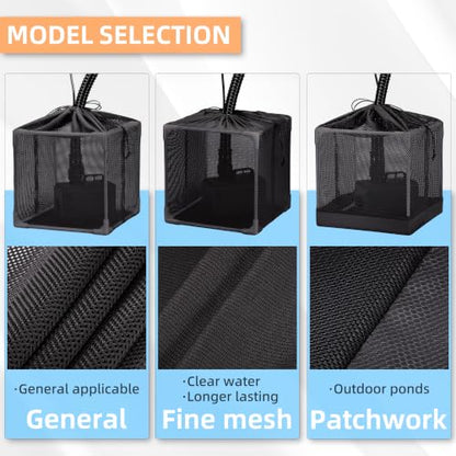 Fineday Pond Filter, Anti-Clogging Cube Outdoor Mesh Water Pump Barrier Bag Box Basket (5 inch General)