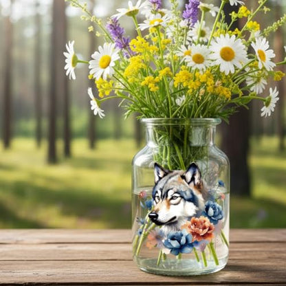 UV DTF Cup Wraps Transfer Stickers Wolves with Dreamcatchers and Mountains Pattern, 10 Sheets Waterproof Custom Transfer Sticker 16oz Coffee Glass Tumbler Bottle Mug Decals for Men Women