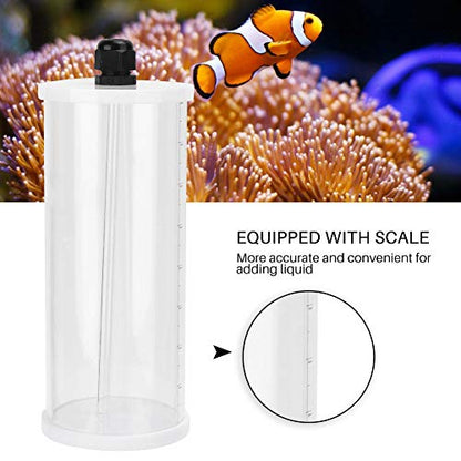 Aquarium 0.8L Acrylic Titration Pump Additives Liquid Storage Container Accessory with Scale for Fish Tank Water Treatment and Chemical Dosing Transparent Durable Lightweight