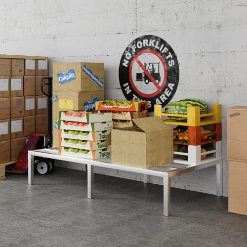 60" Long x 30" Wide | Height: 12" Off The Floor Aluminum Dunnage Rack | Storage in Restaurant, Kitchens and Garages and More! - size: 60" Long x 30" Wide | Height: 12" Off The Floor
