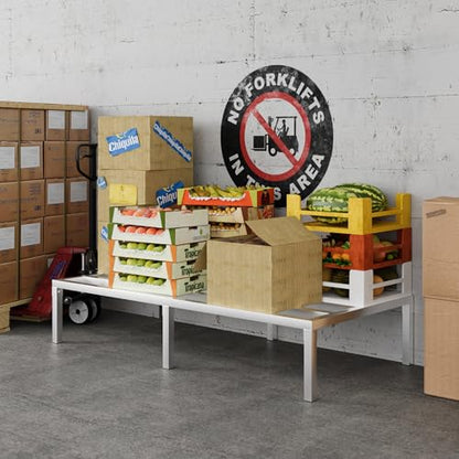 60" Long x 30" Wide | Height: 12" Off The Floor Aluminum Dunnage Rack | Storage in Restaurant, Kitchens and Garages and More! - size: 60" Long x 30" Wide | Height: 12" Off The Floor