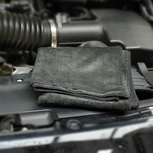 SPTA Car Microfiber Towels, Sport & Workout Towel - Gym, Exercise, Fitness, Spa, Ultra Soft, Super Absorbent, Fast Drying Premium Microfiber, 320gsm, 16in x 27in, Midnight (3-Pack)-MT036