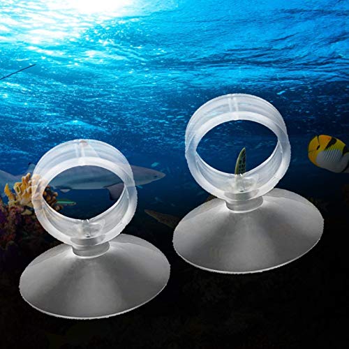 Naroote Aquarium Suction Cups, 20Pcs Set Fish Sucker for Securing Tube, Airline Tubes, Elastic Gel Fish Suction Cup with Good Suction and Easy Installation (1/2)