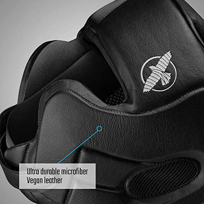 Hayabusa T3 Adjustable Boxing Headgear for Sparring - color: Black, size: Medium
