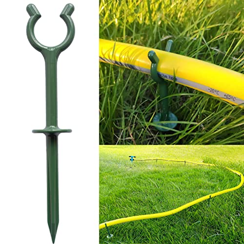 Garden Hose Guide Stakes Set of 10 - Heavy Duty 3/4” Hose Holder Spike for Lawn & Plant Saver, Yard Soaker Support, Durable Kink-Free Watering (Fit 3/4”Hoses) - size: Fit in 3/4’’ Hoses,10pcs