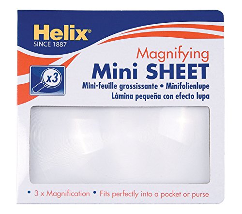 Helix 3X Magnifying Sheet, 3 x 2 Inch, Clear (32523)
