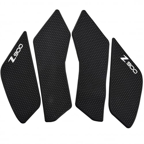 Fuel Gas Tank Pad Protector Stickers Decal Set Compatible with z900 Z900SE 2017 2018 2019 2020 2021 2022 2023- Anti-Slip Protective Kit, Black | 4-Piece