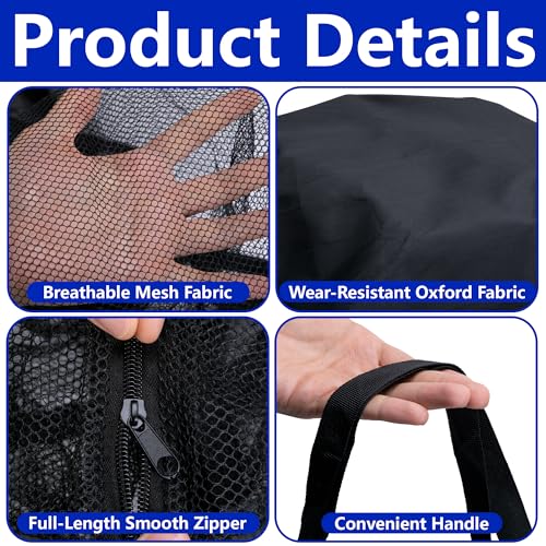Pool Noodle Storage Bag, Oxford Portable Mesh Pool Noodles Organizer with Zipper, Swimming Float Mesh Bag for Water Toys Swim Tool and Accessories Organization