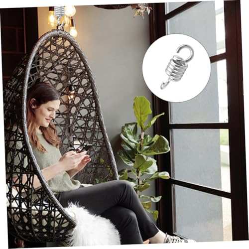4pcs Stainless Steel Swing Springs for Hanging Chair and Hammock - size: 11.30X3.90X3.90CM