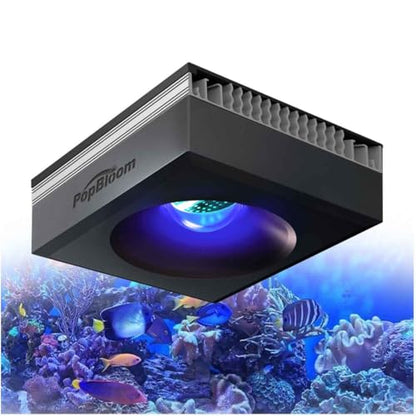 RL90 WiFi Reef LED Light, 100W Reef Aquarium Lighting for Marine SPS LPS Corals Saltwater Fish Tanks, Enhanced Violet and Blue Spectrum, APP Fully Programmable (Black, with Hang kit)