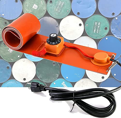 Heavy Duty Metal Drum Heater Pad - Adjustable 30-150℃ Thermostat for Liquid & Gas Storage Tanks, Durable Pail & Bucket Heater (Digital Display, Size: 3000) - color: Digital With Thermostat, size: 3000w