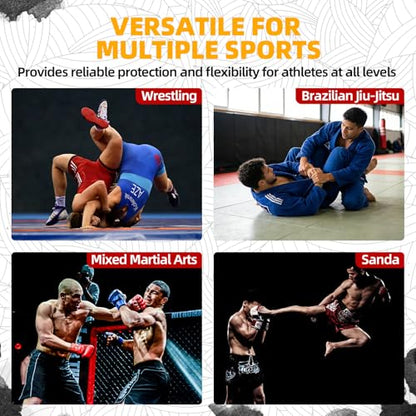 Wrestling Protective Gear Set for Youth & Adults – Adjustable Headgear with Knee Pads, 11 Hole Design for Breathable and Shock-Absorbent, Includes Carry Bag for Convenience - size: Large
